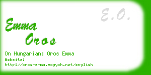 emma oros business card
